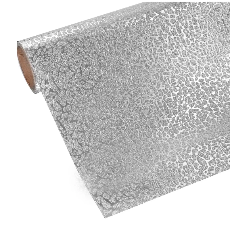 Best Selling High Quality  PVC Plastic Film Roll Color Laminating Glitter Reflective Film for Clothes Shoes Bags