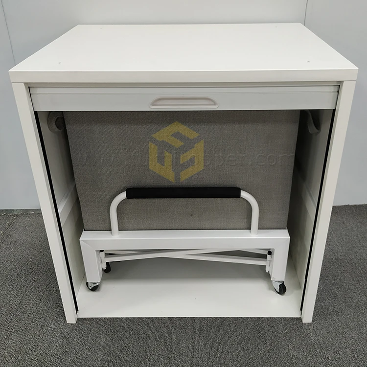 Office Steel Folding Bed Single Portable Nursery School Lunch Break Bed Cabinet Hospital Escort Bed