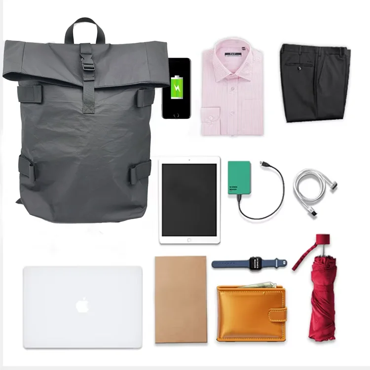 Roll Top Business Shoulder School Bags Outdoor Man Travel bag Office Computer Bag Laptop Backpack tyvek backpack