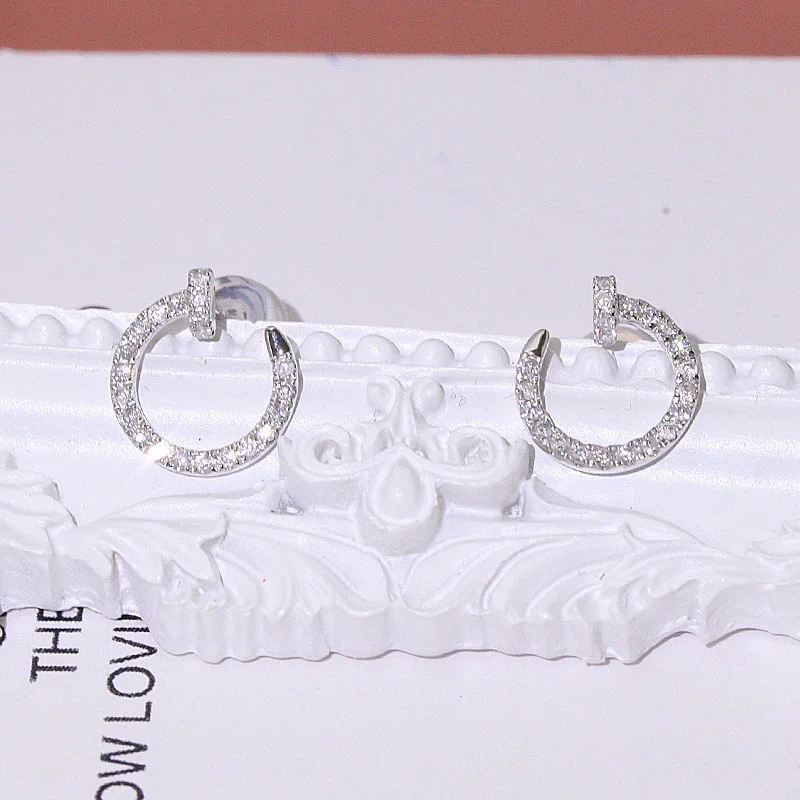 БПФ 18k золото новый дизайн со стразами gemnel изысканные серьги-гвоздики с кристаллами Swarovski крючки для сережек