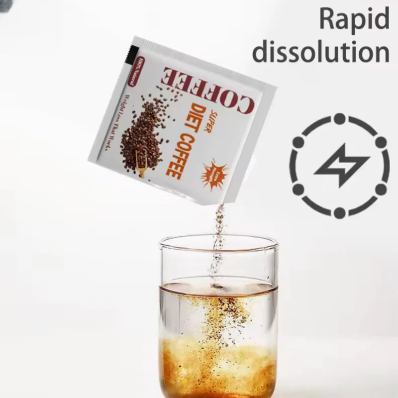 Plant Extract Super Diet Organic Coffee Powder Dry Taste Box Helps Boost Energy Fitness Wellness Keto Diet Nutrients