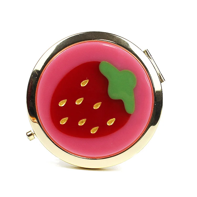 YIYI Small Mirror with Sound Colorful Red Yellow Orange Strawberries Oranges GggS  Custom Acetate Mirror