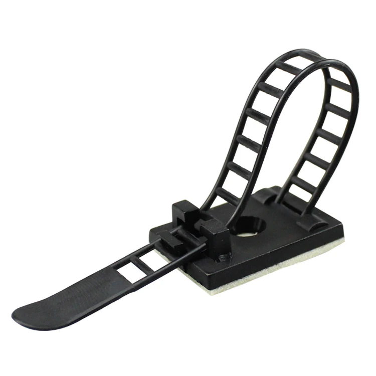 100PCS 3M Self adhesive adjustable buckle type cable fixing seat cable clips wire harness clamp 100PCS Wholesale