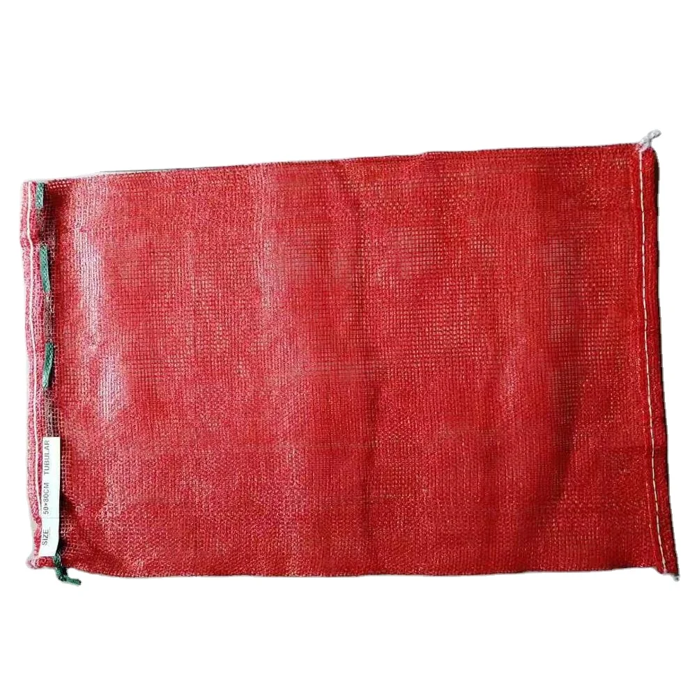20 kg Leno mesh bag packing for garlic  onion with UV treated and color file