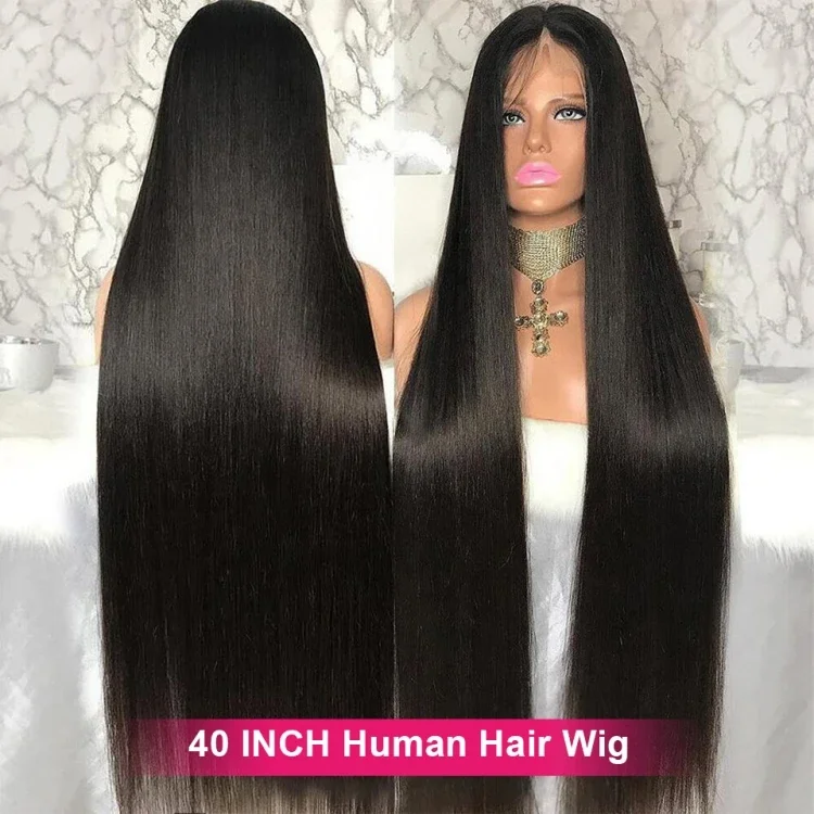 40 50 Inch Bone Straight Human Hair Lace Front Wigs Cuticle Aligned Hd Lace Frontal Wig Vietnamese Raw Hair Wigs For Black Women