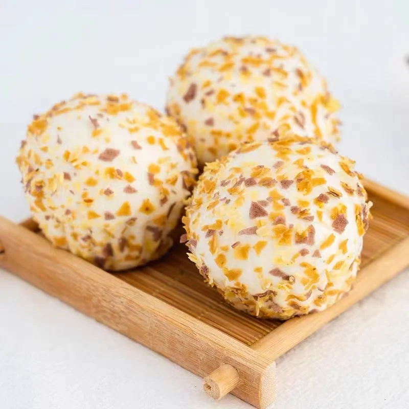 Замороженный паровой булочка, традиционная китайская пища, паровой булочка, бегущий крем BaoZi, мгновенная пища