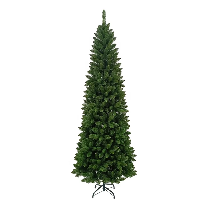 2024 New Xmas Decoration Slim Trees Pencil Shape Decorated LED Christmas Tree for Kitchen Dining Home