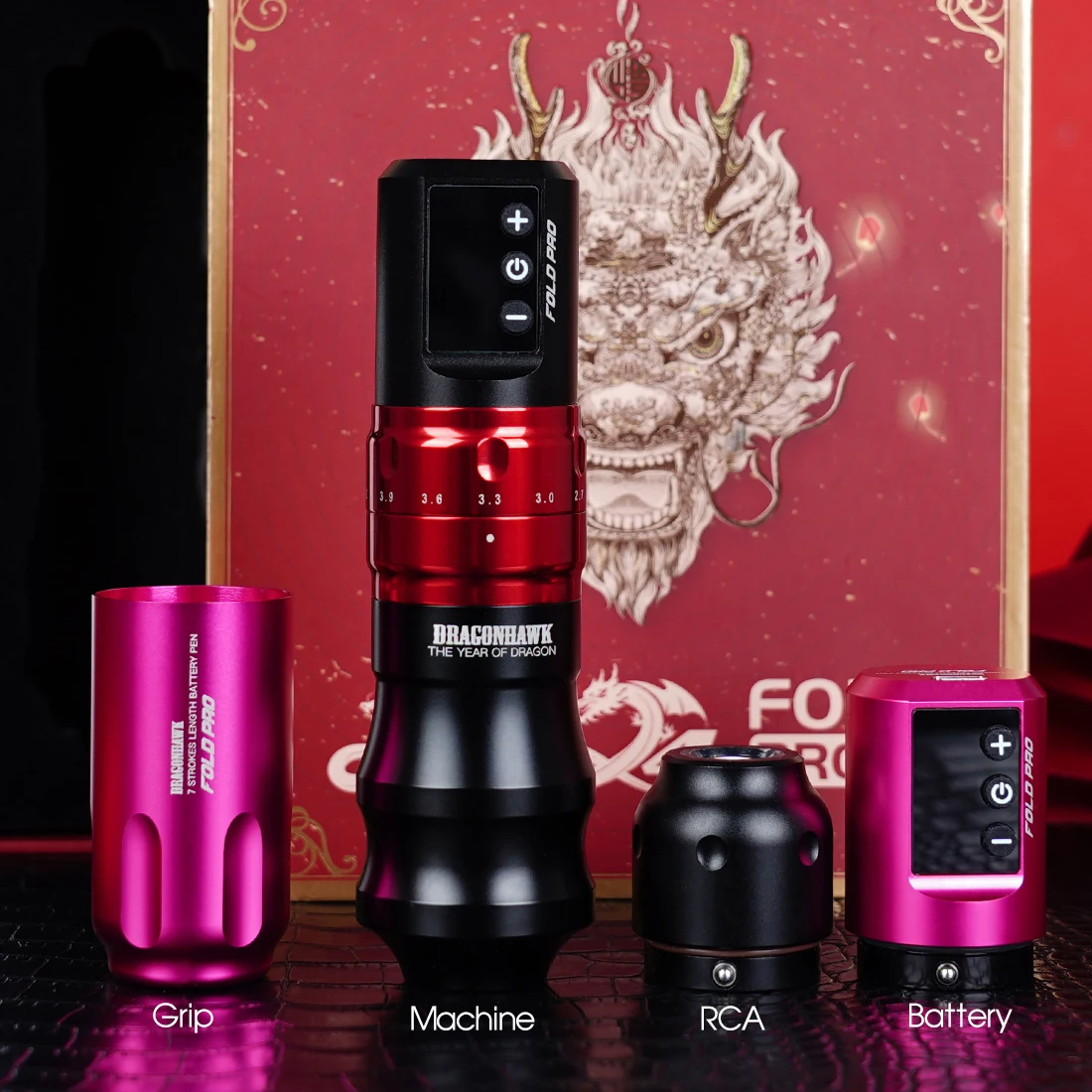 Dragon Limited Edition Fold Pro Wireless Tattoo Machine Pen