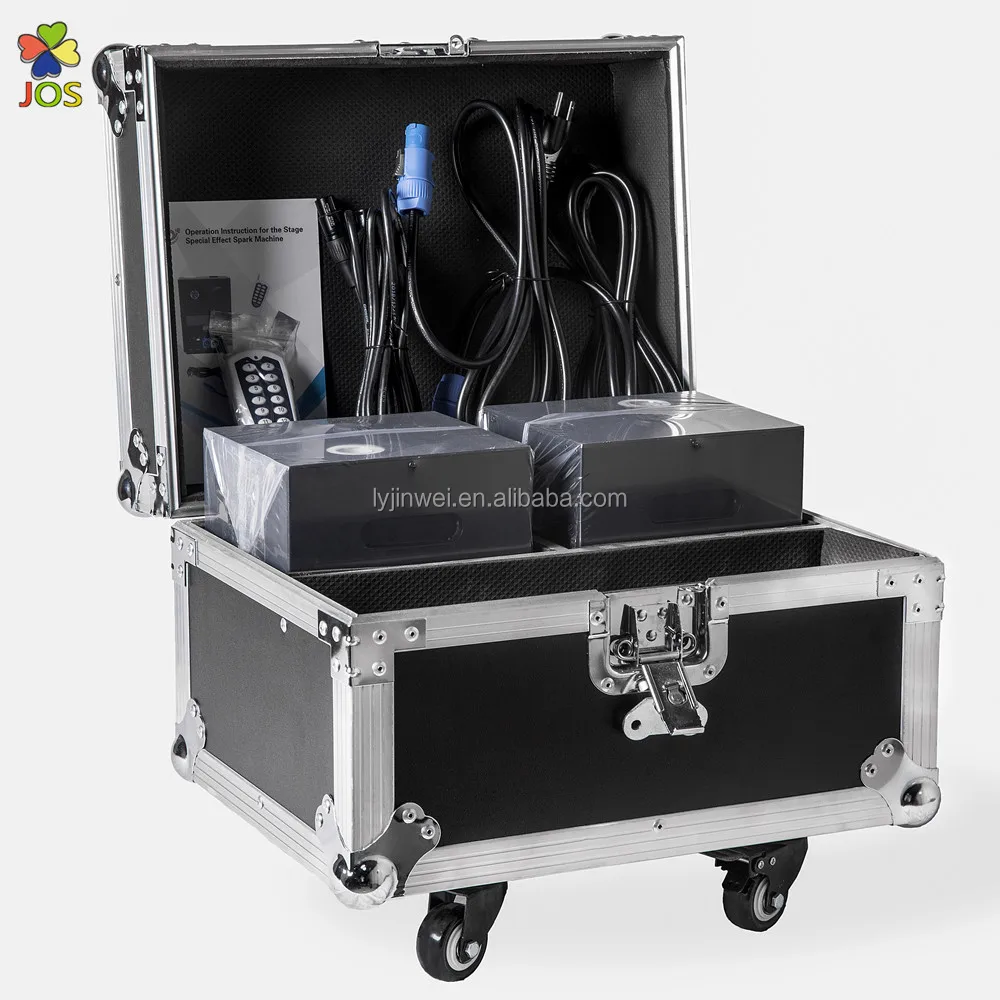 2piece 600w 1m to 5m  ice fountain fireworks  remote control air case  cold fountain machine