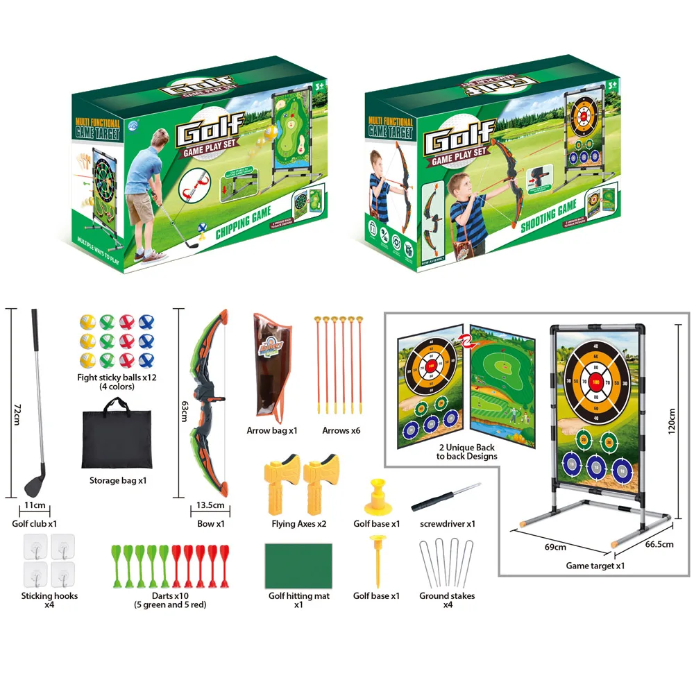 China Unleash Archery Skills Indoors Arrow Golf Set Integrated Sticker Target Dart Board Ultimate Sports Toys Game