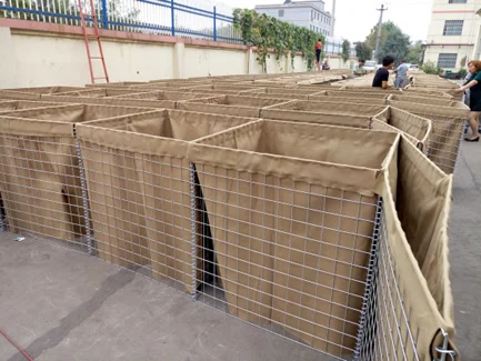 Defensive barriers zinc-aluminum alloy steel wires Welded Gabion strong structures