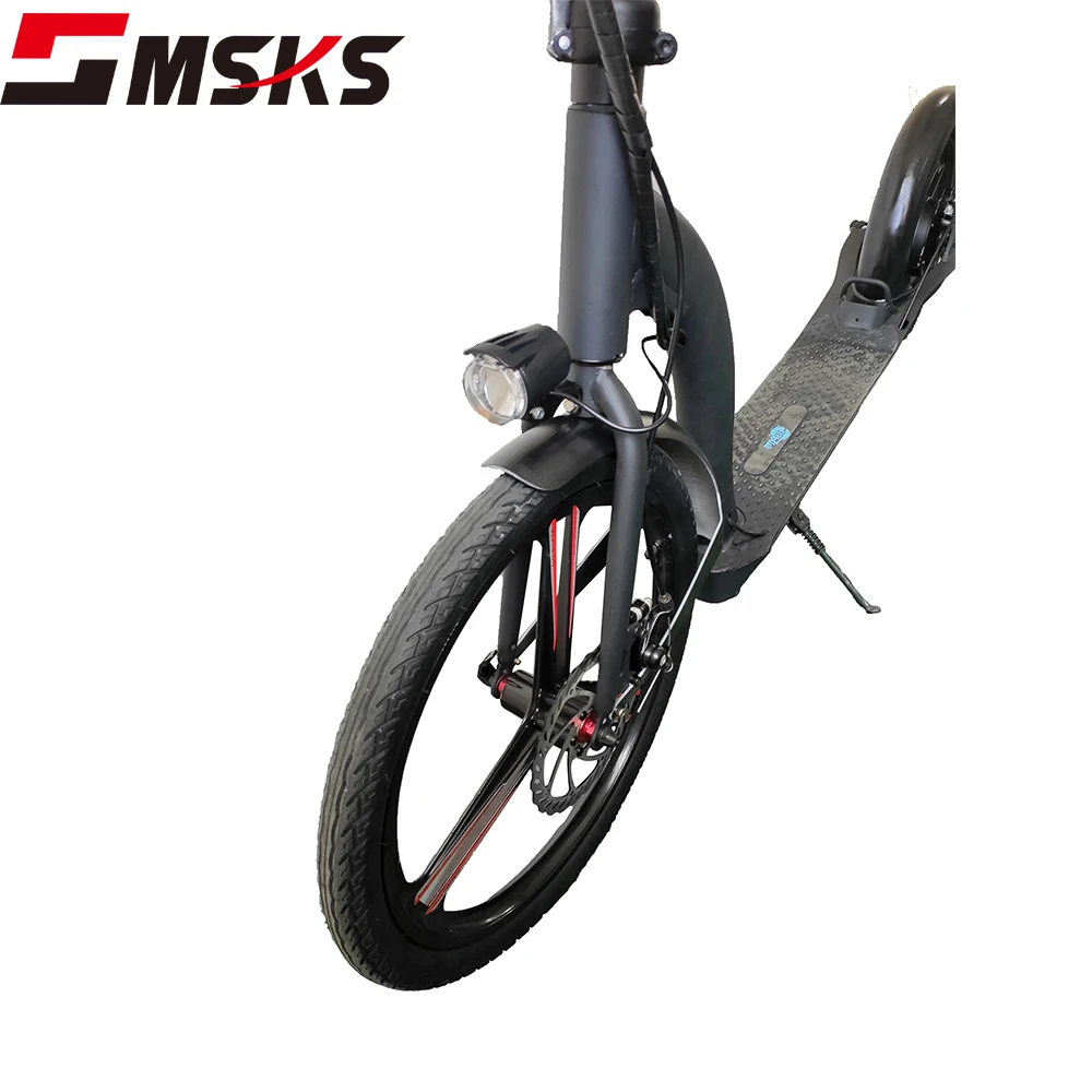 UL2272 Certificate 20 Inch Big Wheel Folding Electric Scooters 350W Motor Long Range rear 16inch