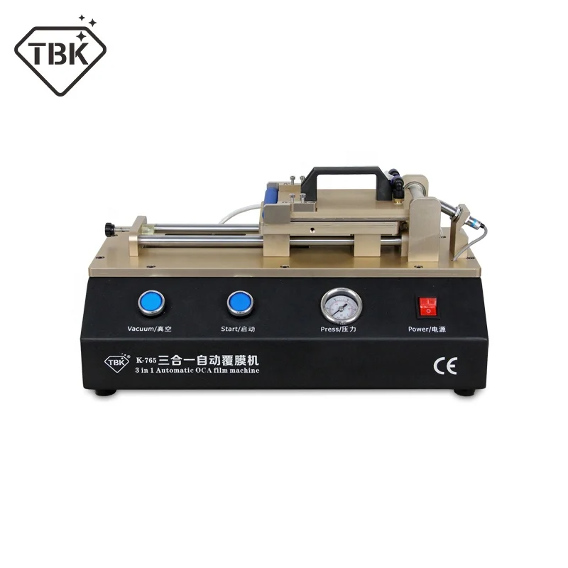 TBK-765 3 in 1 Automatic OCA Film Laminating Machine Built-in Vacuum Pump and Air Compressor for Mobile Phone LCD Screen Repair