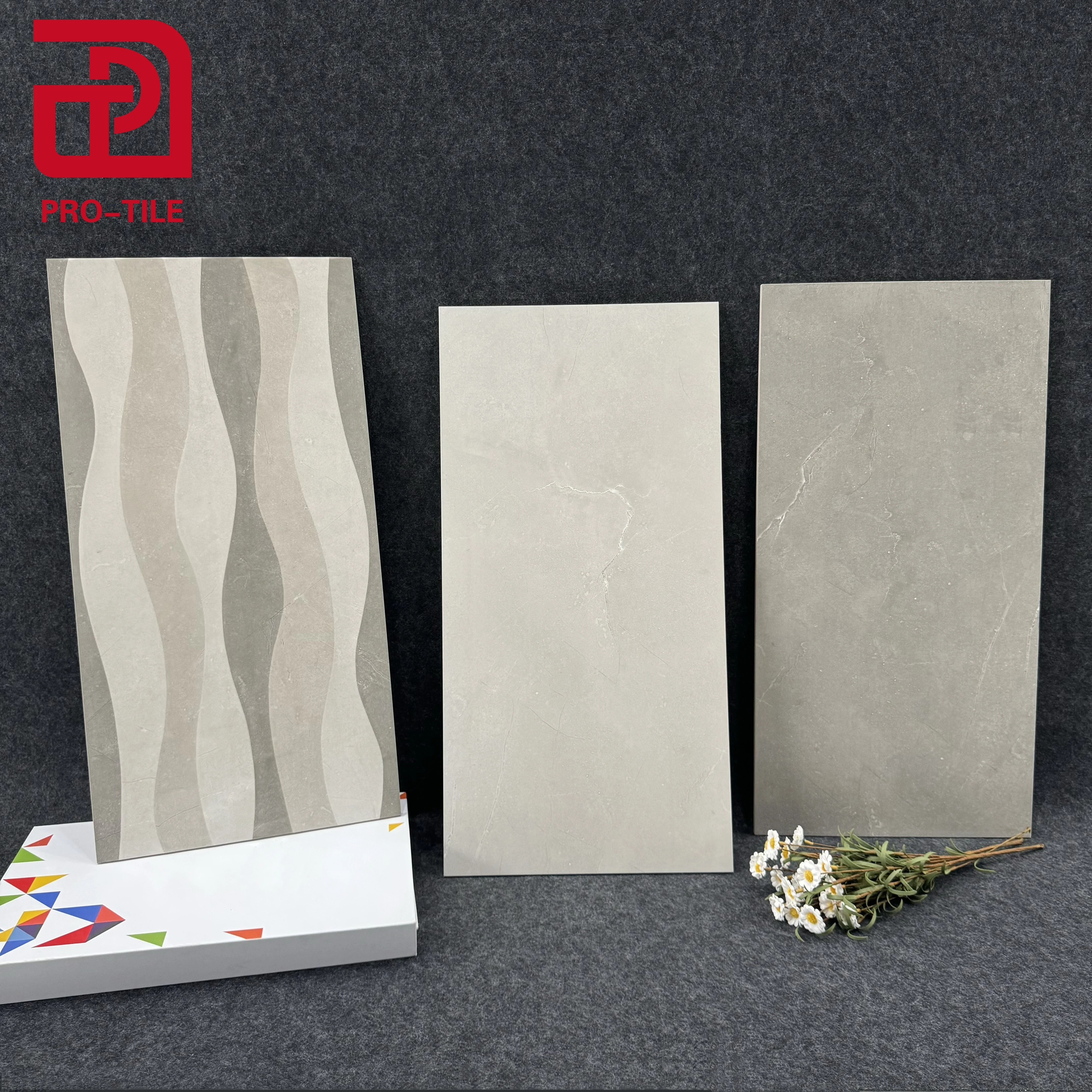 brown color 300x600mm stone look ceramic wall tile for washroom kitchen wall tile