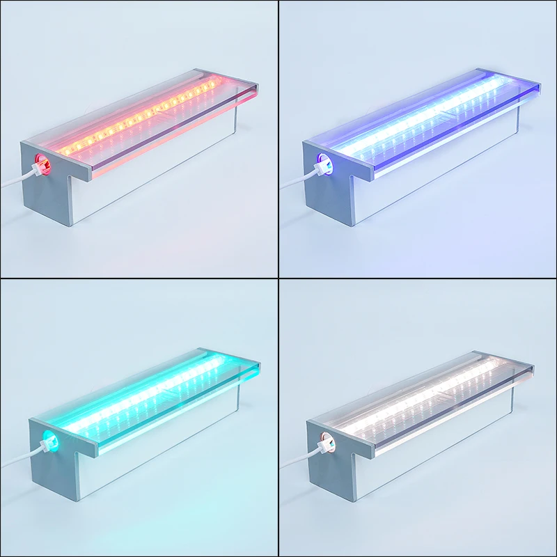 Acrylic L30cm Garden Outdoor Pool Waterfall LED Lights Modern Design Style Yard Backyard Park Usage Swimming Pool Water Fall