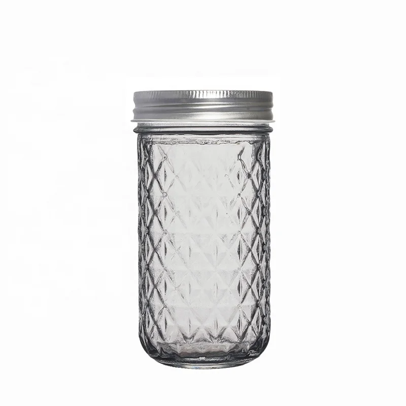 Berlin Packaging Wholesale Packing Round Wide Mouth Food Storage Beverage Honey Glass Mason Jars With Aluminum Lids