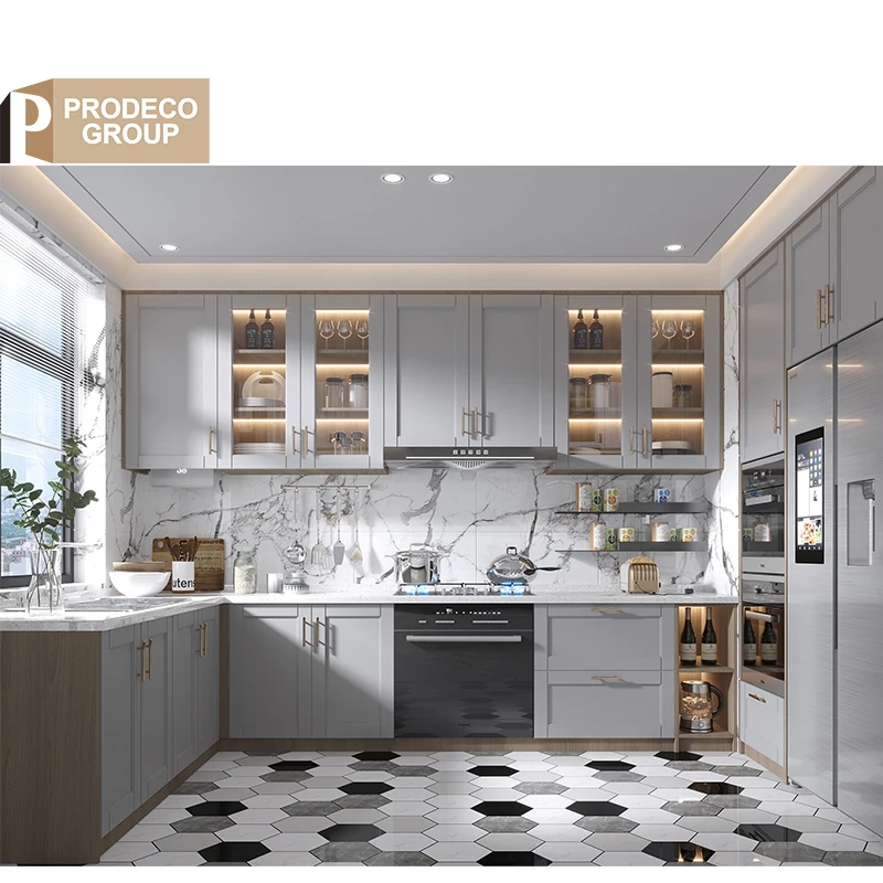 Prodeco Navy Blue Full Shark Kitchen Storage Floor Cabinets 10x10 for Project