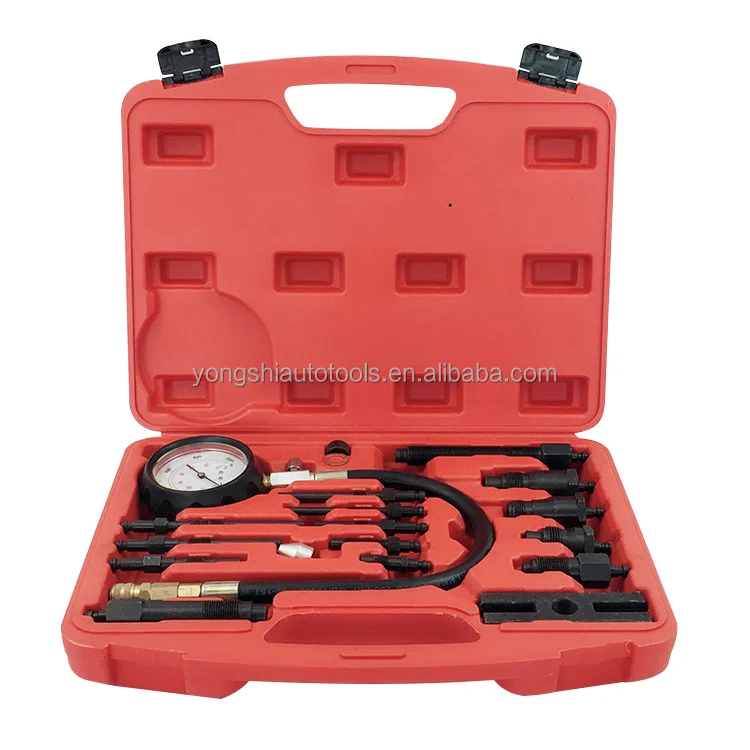 Auto Engine Test Tool Kit  All Kinds Of Adaptors TU-15B Universal Diesel Cylinder Pressure Test Kit