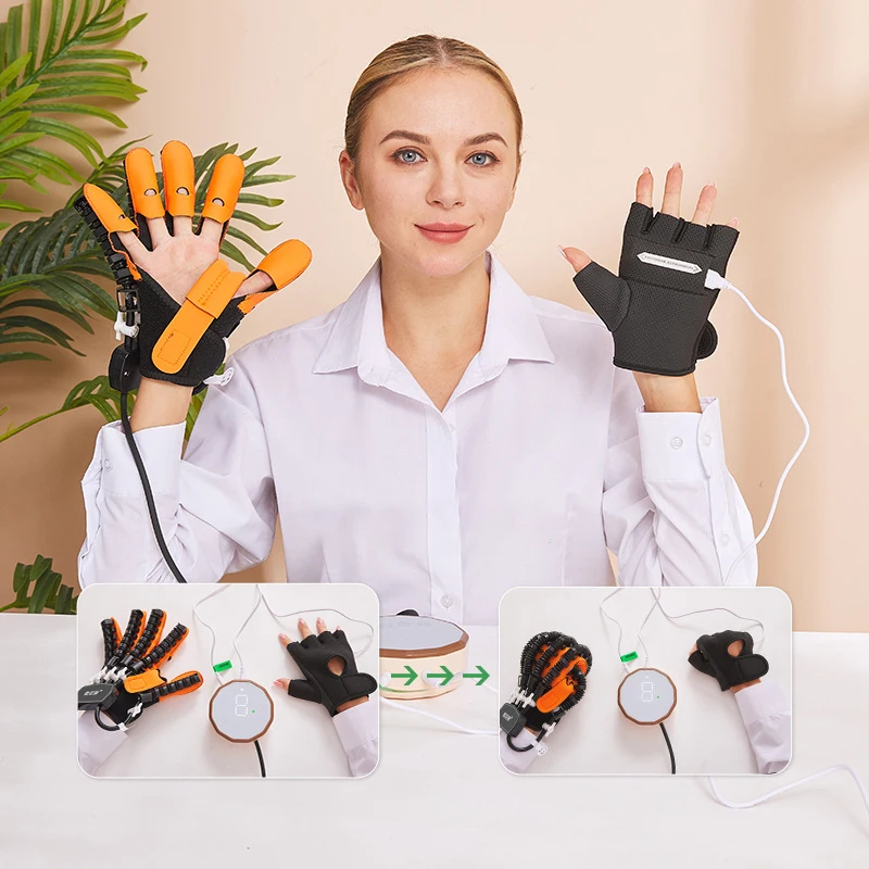 Stroke Hemiplegia Finger Rehabilitation Device Functional Robot Hand Gloves Therapy Stroke Rehabilitation Robotic Glove