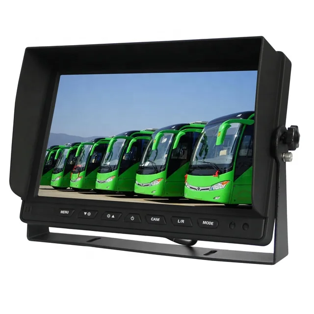 1024 * 600IPS CVBS AHD 720P 960P 1080PCar монитор 10 1 дюймов 12 В 24 Универсальный HD дисплей для автобуса автомобиля резервная камера система
