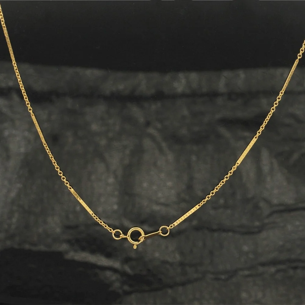 New Style Real 14k Gold Filled Cable Chain fFashion Jewelry Dapped Bar Necklaces for women