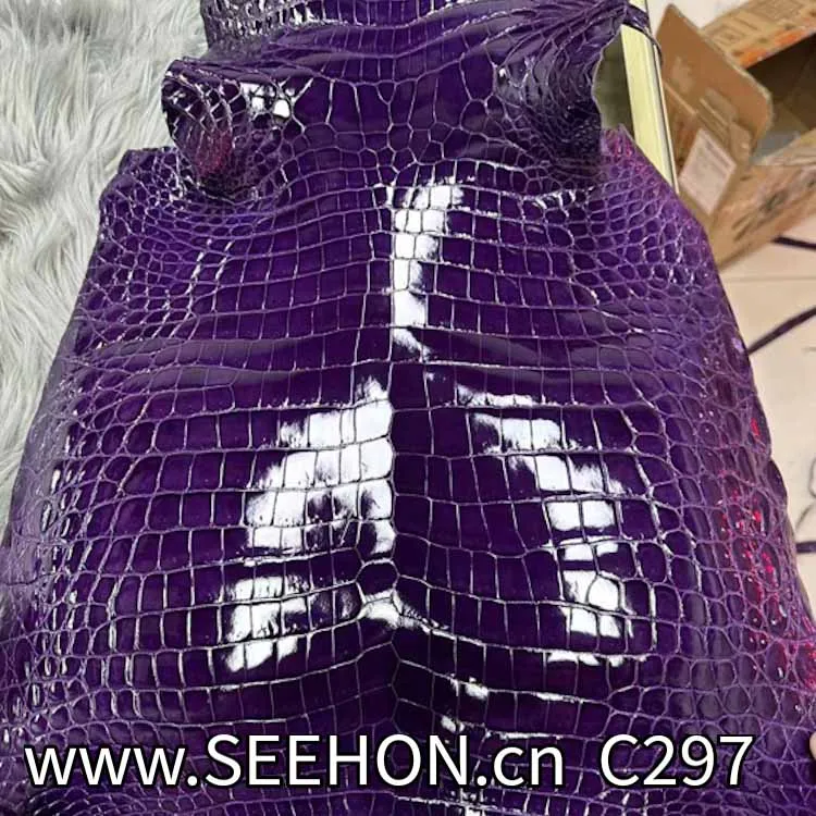 zip powder Delicate crocodile  skin pet co her    leatherodm coated high q