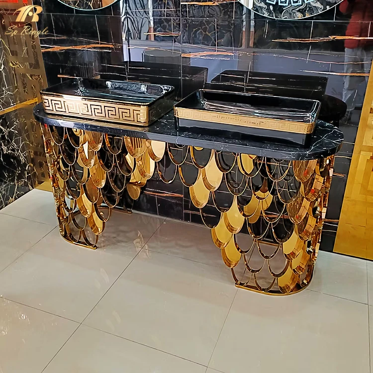 Springtile mirror with lights armario bano alto barato led mirror for apartment hotel stainless steel pedestal bathroom sink