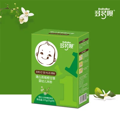 
baby organic Rice cereal has the homology of medicine and food Dandelion Pueraria Licorice formula box packing 