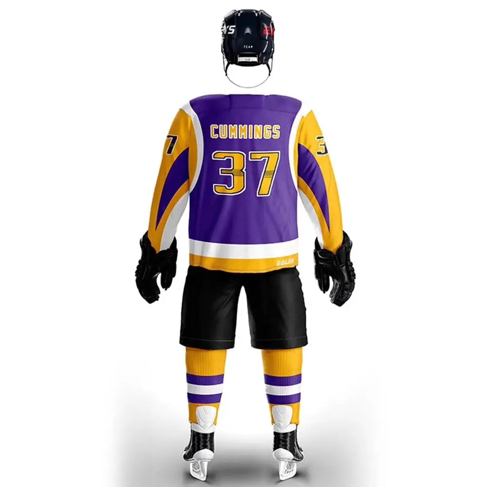Custom Made Sublimation Printed Reversible Hockey Jersey No Logo