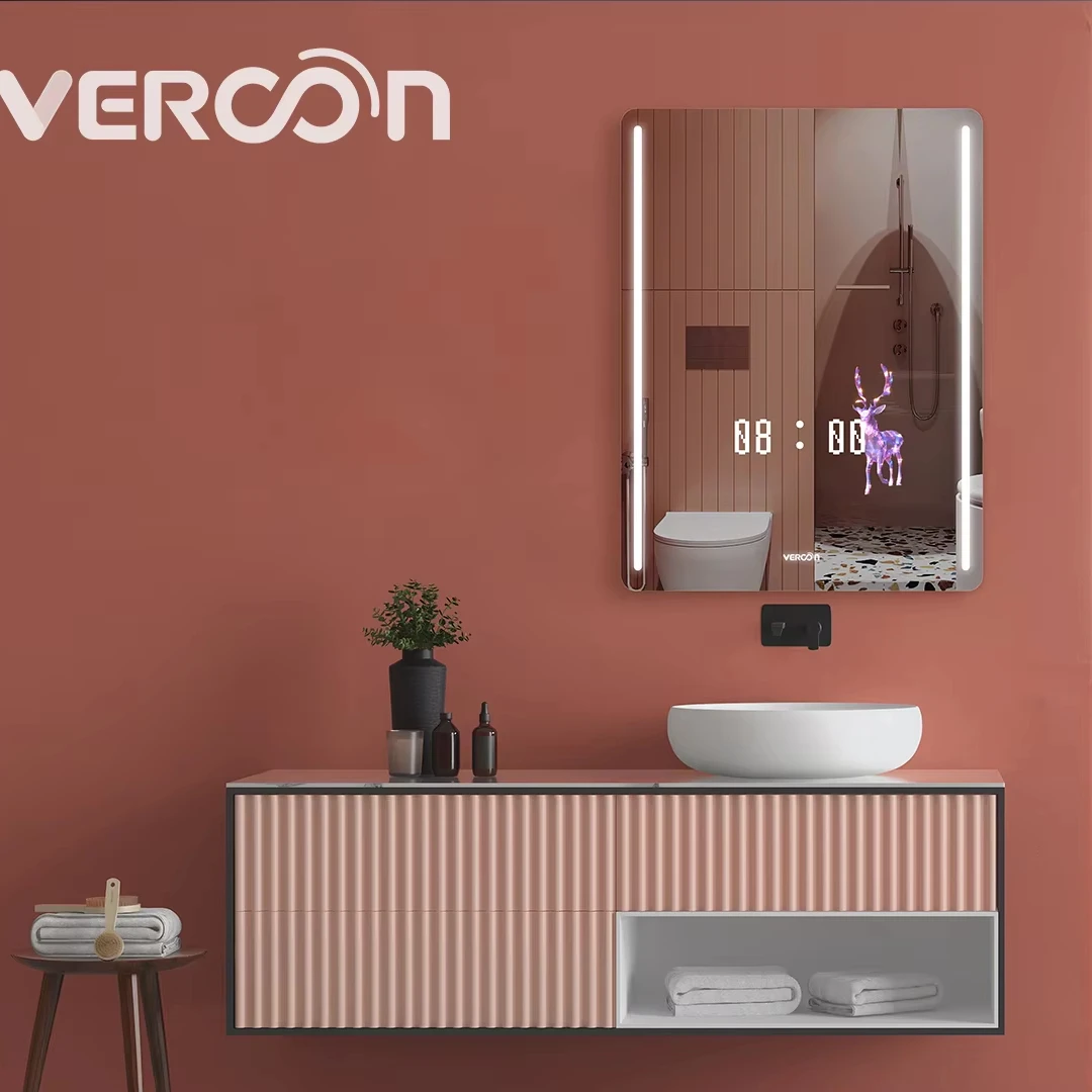 2024 Best-selling Magic LED Smart Bathroom Mirror Modern Luxury Mounted Home and Hotel Android 11 system Waterproof Defogging