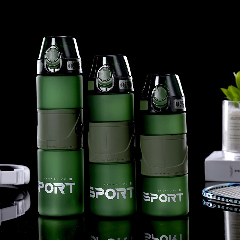 New Design Leak-proof Sport Water Bottle With Straw Plastic Milk Fruit Gym Bottles Tour Outdoor Bicycle Sports Drinkware