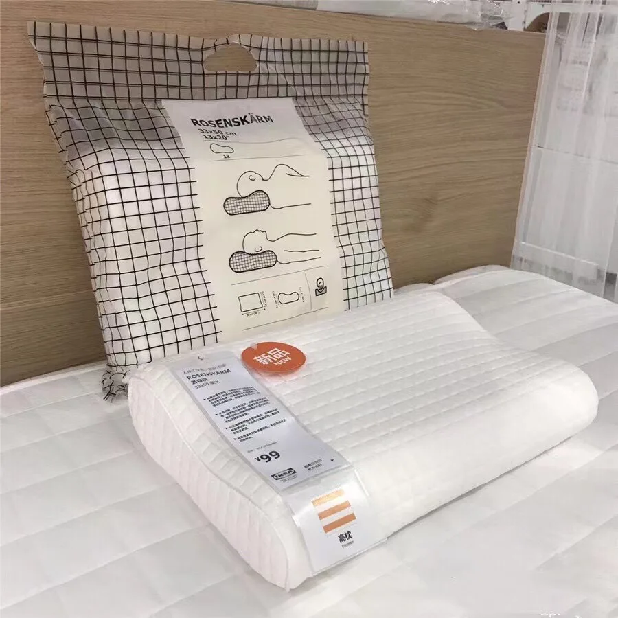 4D Air Fiber Pillow Breathable and Removable Bed for Neck-Pain Cervical Contour Neck Support Memory Foam