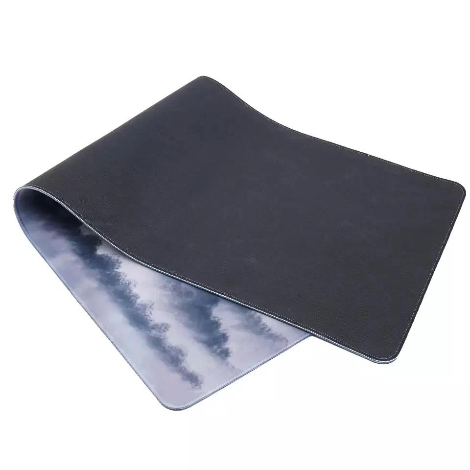 Personalized Custom Logo Printed Mouse Pads Stitched Edge Deskmat Anti Slip Rubber Mouse Pad