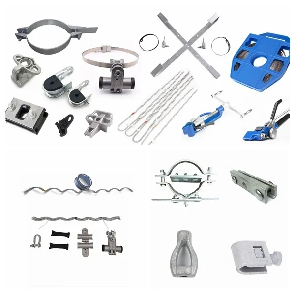 FTTH  High Tension Plastic or Metallic material  Flat Cable Clamp Fiber Optic Drop Cable Tension Clamp ADSS  suspension clamp