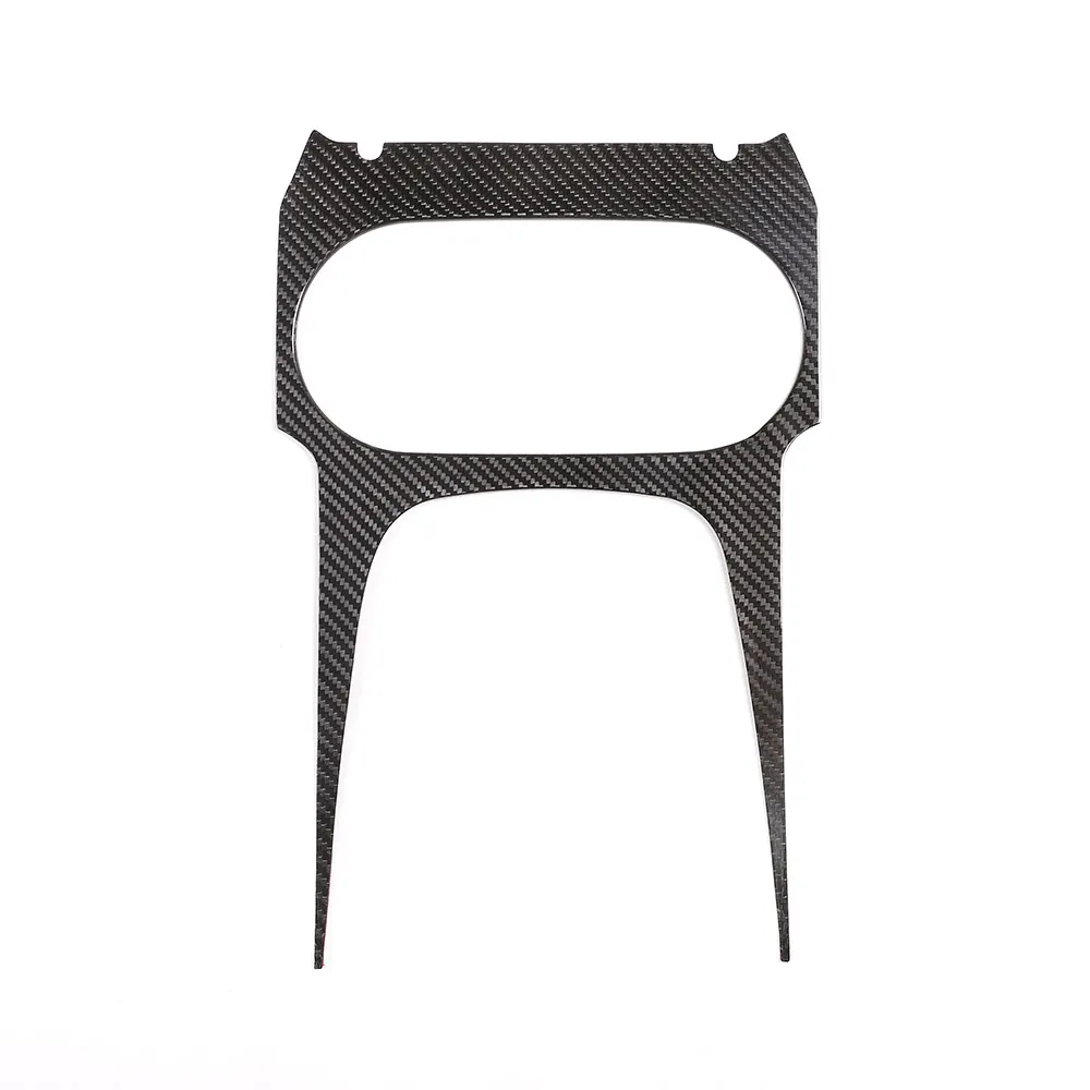 JH Carbon Fiber Center console Cup Hole Frame Trim Cover For Porsche Cayenne 2018-2019