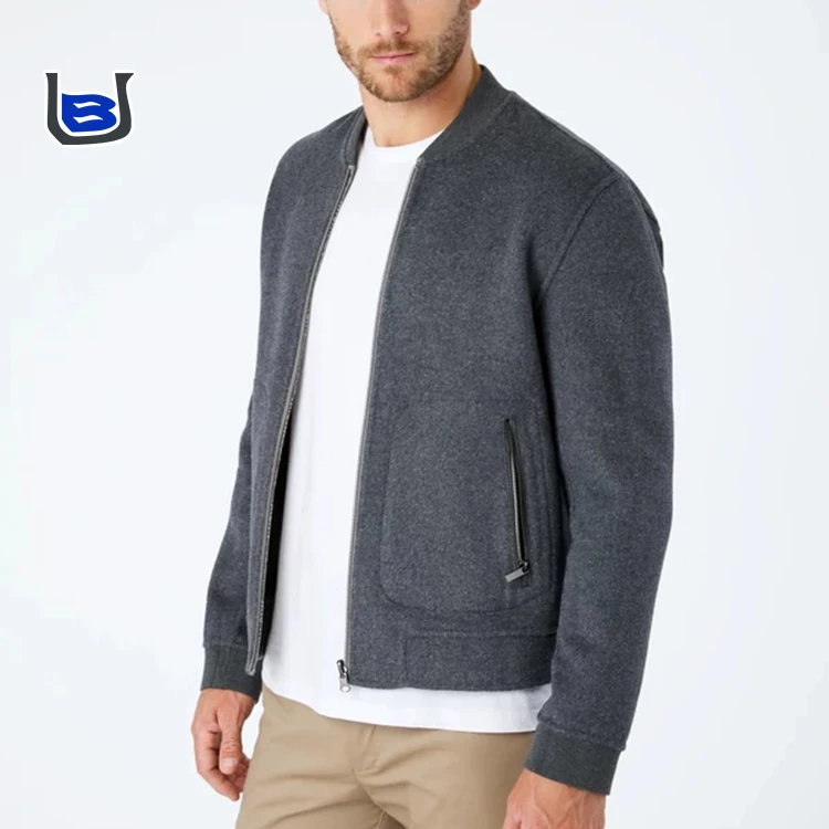 
Winter classic custom logo odm mens warm plain wool coat jacket 