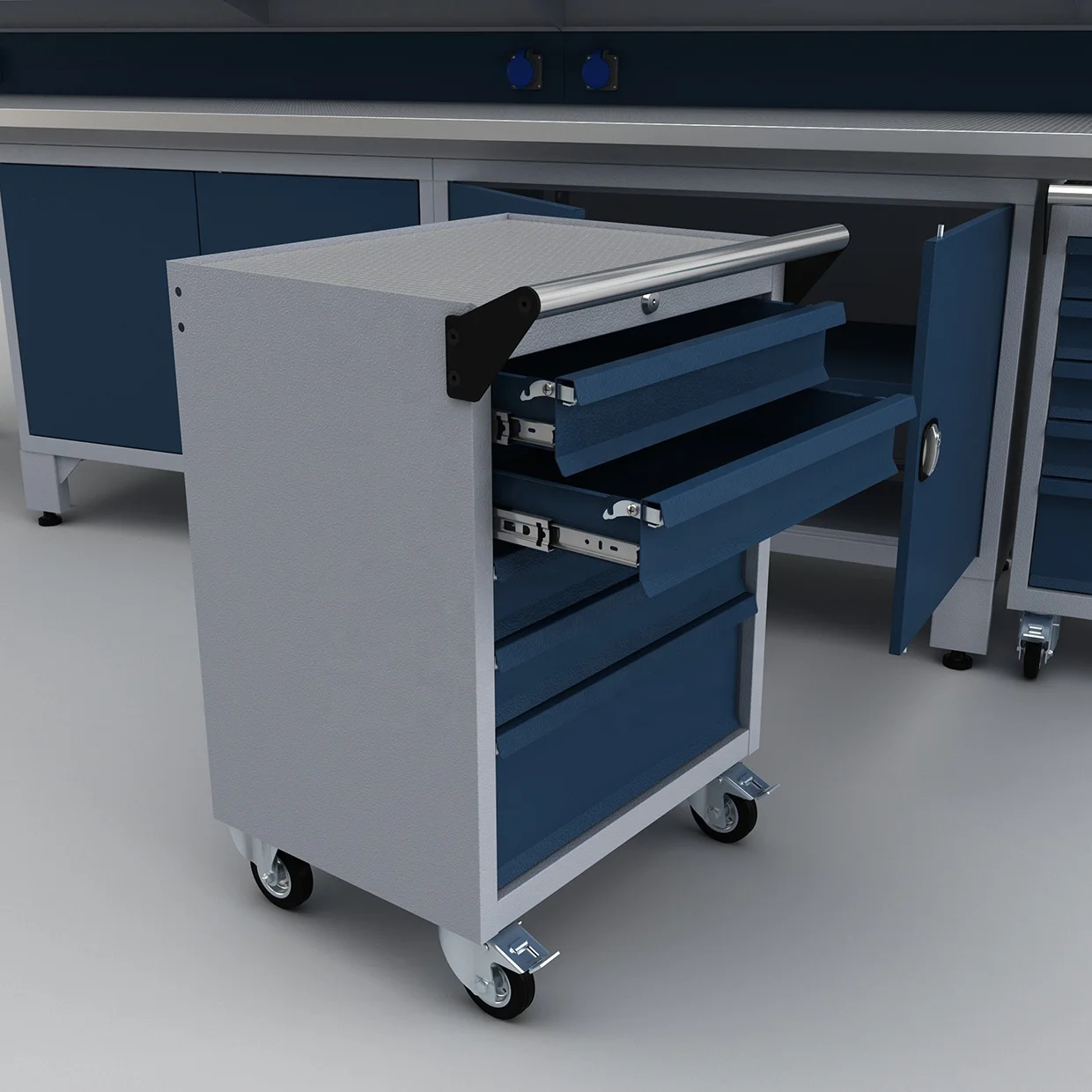 High Durable Steel Workshop Garage Metal Tool Cabinet/Tool Trolley/ Tool Cart with Drawers