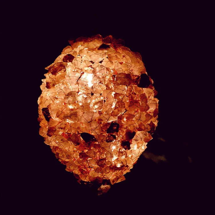 Natural Marble Chandelier Crystal Pendant Lamp Villa Duplex Ceiling Lights Post Modern Salon Hanging Stone Lantern