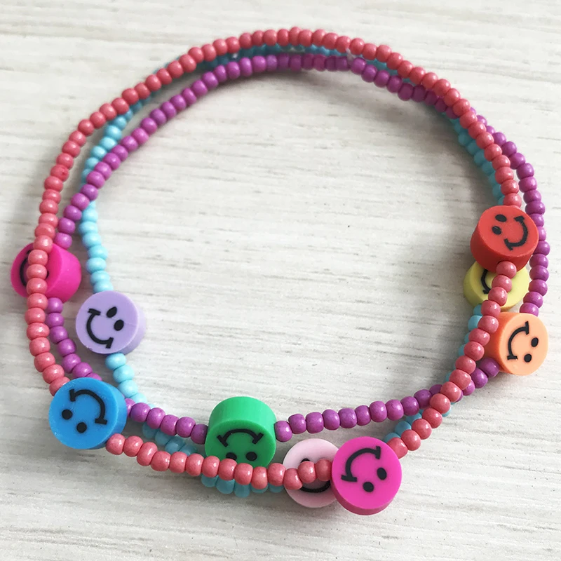 Liberty Gifts wholesale handmade boho anklets mixed colors elastic wrap bracelet for women kids summer shoe