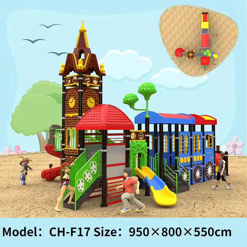 Cheap Price Outdoor Plastic Kids Playground Equipment With Slide For Sale