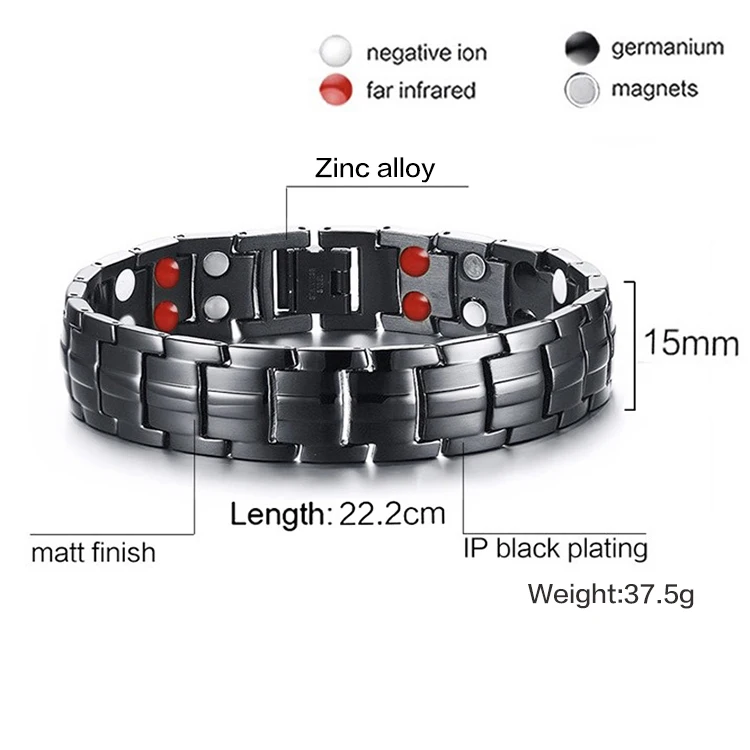 2024 New cheap Men women energy health therapy healing magnetic therapy bracelet arthritis jewelry