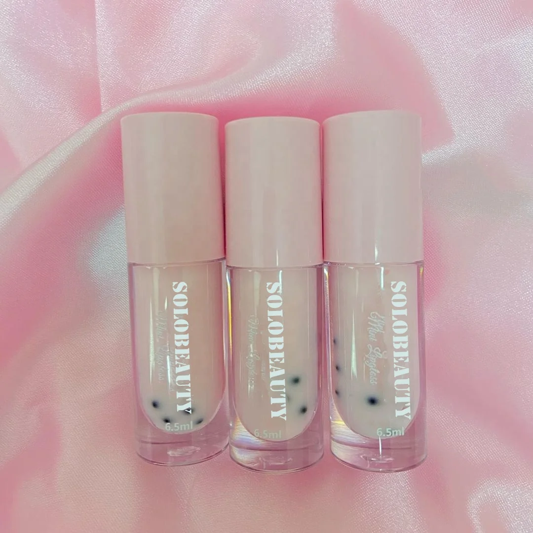 Christmas Lipgloss Base Keychain Glitter Plump Bottle Lipstick Makeup Wholesale Glossy Lip Liner And Lip Gloss Set