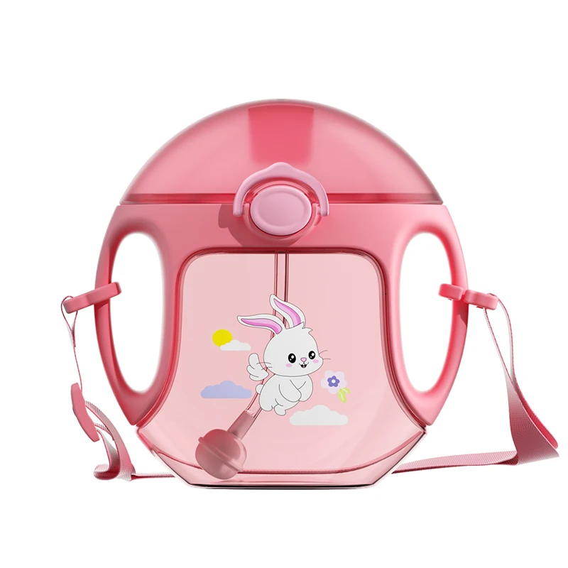 Baby training cup OEM Factory Hot selling baby water bottle 300ML Kettle Tritan baby cup with Rope