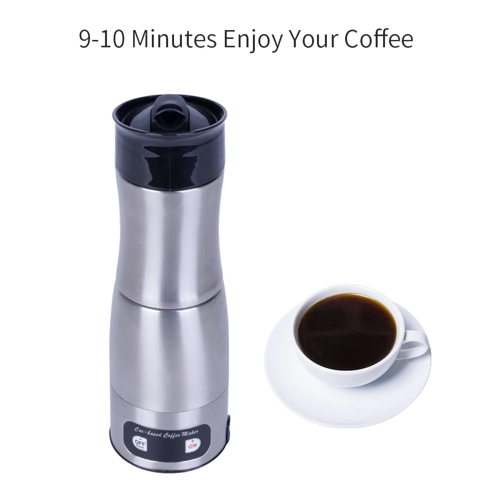 Stainless Steel Smart Mini Car Espresso Electric Machine Portable Coffee Maker