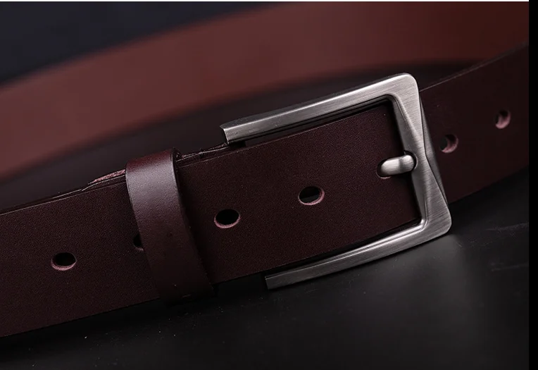 Genuine  Leather Belts  With Metal Buckle  Belts Leather Men