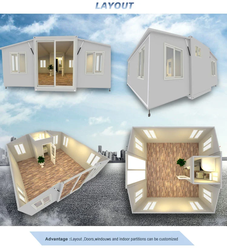  factory manufacture 20 ft expandable folding house prefab luxury living