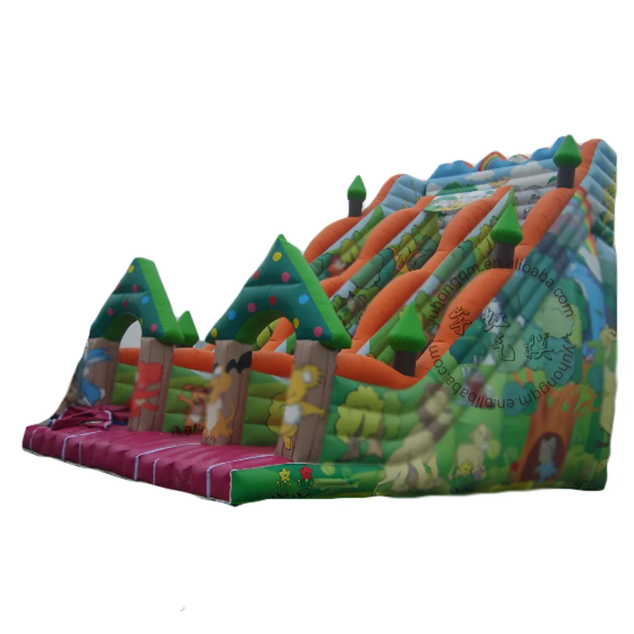 Оптовая продажа из Китая открытый коммерческих большой надувные сухие горки аквапарк горки для детей