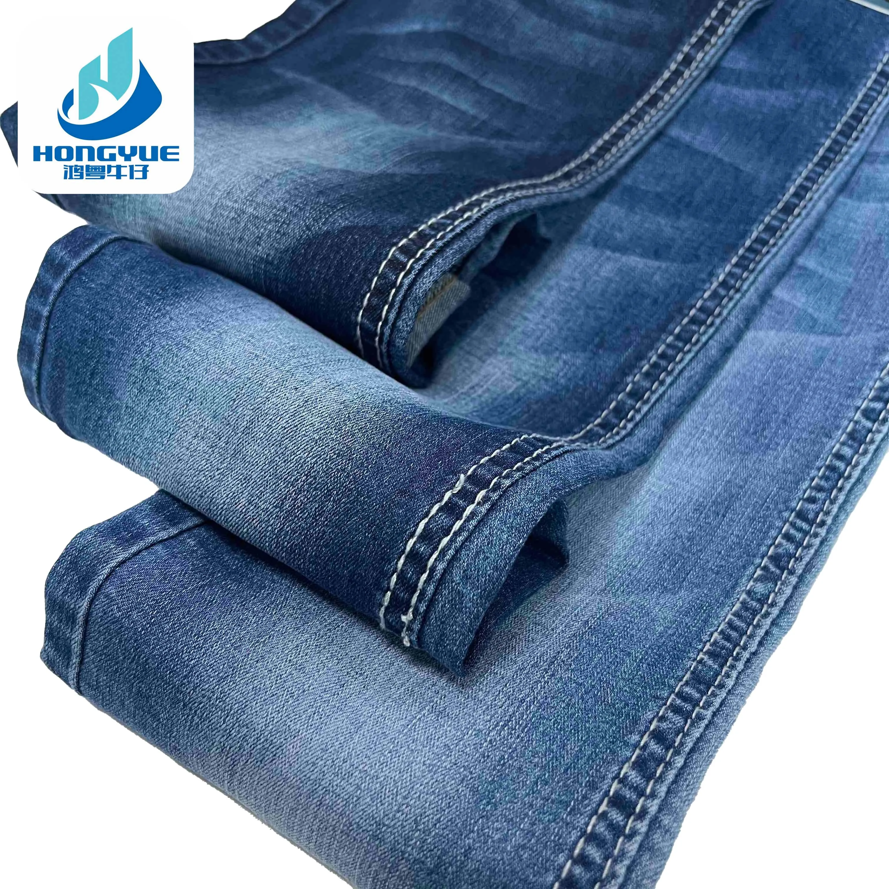 7oz Lightweight Stretch Jeans Fabric Roll Denim Textile Dark Blue Color High Quality Raw Denim Fabric