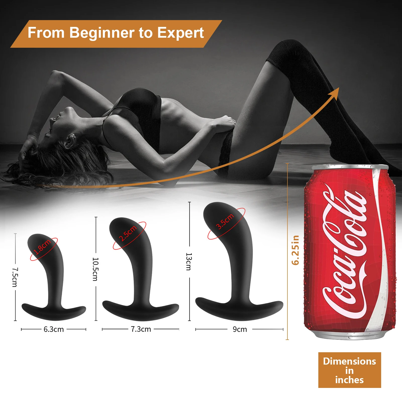 Sexbay Factory newly designed medical silicone anal plug with curved elbow handheld in three sizes customizable  men and women