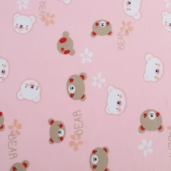 China manufacturer single-sided brushed fabric printed knitted fabric milk silk cartoon fabric